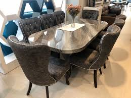 Round pub table height adjustable bistro bar table 360° swivel w/faux marble top. 7ft Marble Dining Set Home Furniture Furniture On Carousell