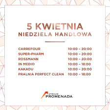 Dzięki pyszne.pl, ponad 9500 restauracji dostępnych jest każdego dnia. Niedziela Handlowa 05 04 2020 Centrum Handlowe Atrium Promenada