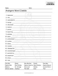 Posted on august 1, 2021 by angela. Avengers Word Jumble Worksheet Teaching Squared