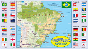 Wm finale 2014 aus riodeutschland gegen argentiniennach 111 minuten steht es immer noch 0:0 Karte Von Brasilien Fussball Wm 2014 Spielorte Themenkarte Welt Atlas De