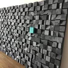 Wood Wall Art Dark Night Black Abstract Wall Decor Sound Diffuser Acoustic Panel Reclaimed Wood Large Black Wall Art Mosaic Wood Art Wood Art Wood Accent Wall Wood Wall Sculpture