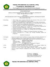 Itu arti surat secara biasa atau yang umumnya. Sk Guru Tpq Tuhfatul Mubtadiin 2015 2016