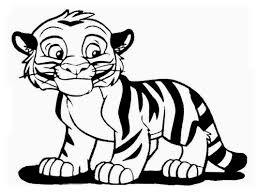 Color in this picture of a baby tiger and share it with others today! Baby Tiger Coloring Page Free Printable Coloring Pages For Kids