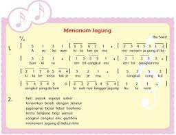 Identifikasi Tinggi Rendah Nada Dari Notasi Angka Lagu Menanam Jagung