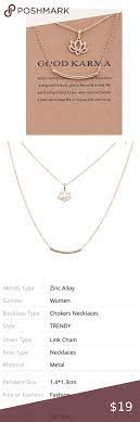 Justin Good Karma Lotus Flower Goldcolor Necklace Womens Jewelry Necklace Fashion Necklace Necklace