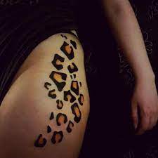 Thigh tattoos tons of awesome thigh tattoos to download for free. The Shocking Reason Why Leopard Print Tattoos Are In Vogue Tattoodo