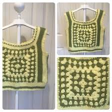 Crochet is an excellent starting point for someone that likes the look of knitted projects but wants the simplicity of using just one hook. Vintage Tops Vintage Granny Square Crocheted Crop Top Poshmark