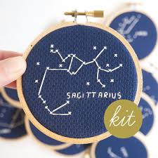 A wide variety of cross stitch constellations options are available to you 15*20cm 14ct 12 constellations series diy embroidery kit counted cross stitch patterns of taurus type diy cross stitch material cotton cloth size 15. Diy Kit Sagittarius Astrology Constellation Cross Stitch Kit