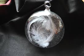 Glaskugel Feder Glitzer Glas Kugel Mundgeblasen Glaskugel Glitzernde Glaser Kugel