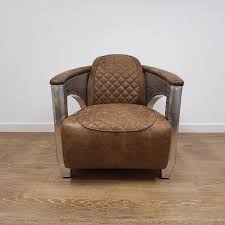 Vintage Aviator Leather Relax Armchair Occasional Chairs Upholstered Chairs Leather Chair