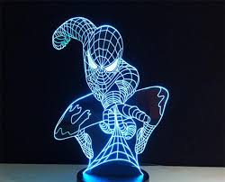 Spider Man 3d Illusion Acrylic Lamp Vector File Led Light For Etsy 3d Illusions Illusions Vector File