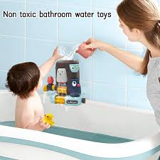Fill the bath with real water and give your doll a good scrub. Buy Oyel Bath Toys For Toddlers Age 1 2 3 Year Old Boys Girls Preschool New Born Baby Shower Wall Mounted Water Toy With Tree House Cup For Any Size Tub Wall Interactive Bathtub