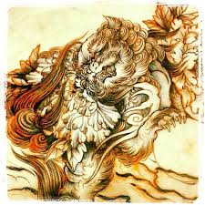 The foo dog is not only an interesting creature, but has been seen in numerous tattoos and tattoo designs for many years. Beautiful Foo Dog Tattoo Design By Yokohama Horiken