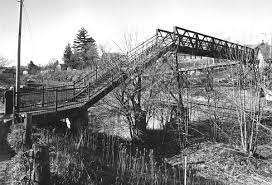 We See A Photo Circa 1986 Of The Reading Railroad Pedestrian Footbridge That Once Connected The Realigned North Main Street To Photo Church Street Footbridge