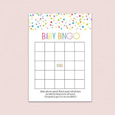 The first one to get 5 in a row, wins! Baby Shower Games Printable Bingo Card