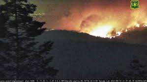 The caldor fire is burning in the steep middle fork cosumnes river canyon east of the omo ranch area near sopiago creek. Hqo55fjh358wnm