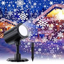 Christmas Projector Light, Kinsdan Double Head IP44 Waterproof & Adjustable Outdoor Snowflake Projector