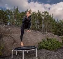 ACON Fit 44in Round Rebounder Fitness Trampoline with Active Handlebar