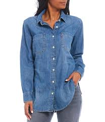 Levi S Button Front Denim Shirt Dillard S