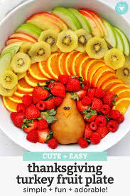 And, as it turns out, we cook a lot of vegetables like fruits and a lot of fruits like vegetables. Thanksgiving Turkey Fruit Plate Cute Easy Fun One Lovely Life
