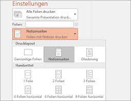 Wählen sie in der menüleiste unterhalb der folien die schaltfläche notizen aus. Drucken Von Folien Mit Oder Ohne Sprechernotizen Powerpoint
