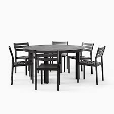 Dining sets for your outdoor space. Portside Aluminum Outdoor 58 Round Dining Table Dining Chairs Set