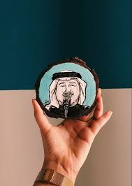 رسمة للفنان محمد عبده على قطعة خشب بوب ارت محمد عبده محمد عبده رسم popart rings for men artist