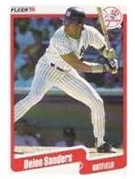 All were produced in 1989. Amazon Com Deion Sanders 1990 Fleer Rookie Baseball Card 454 Yankees Collectibles Fine Art