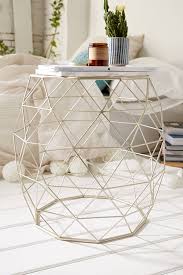 Geometric Metal Side Table Metal Side Table Decor Bedroom Design