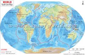 Earthquake Fault Lines Fault Lines Map Of World
