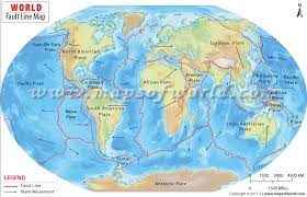 There are several major earthquake zones in north america. Earthquake Fault Lines Fault Lines Map Of World