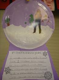 Snow Globes Super Cute If I Lived In A Snow Globe Or If I Lived Where It Snows Snow Globes Christmas Art Projects Christmas Kindergarten