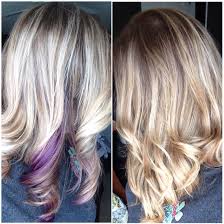 My Hair Blonde Ombre With Purple Peekaboo Hair Hair Inspiration Color Blonde Hair Color