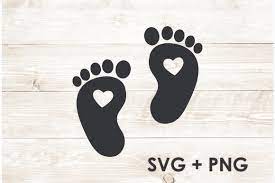 Baby Feet Heart Foot Cute Graphic By Too Sweet Inc Creative Fabrica