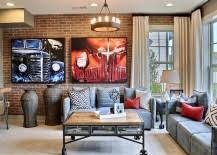 Paint half of your garden brick wall in brick red color and leave the other half as it is. 100 Brick Wall Living Rooms That Inspire Your Design Creativity