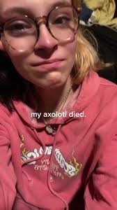 i am beyond heartbroken. i raised nico from 6 weeks old, she was sipposed  to tirn five in june. i dont know what hapoened, im so sorry baby. #petloss  #axolotl