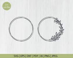 Download Floral Frames Svg Circle Svg Geometrical Frame Svg Circle Etsy In 2021 Circle Tattoos Circle Monogram Geometric Circle