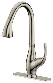 For this price, the brewst single hole kitchen faucet brushed nickel ss single handle is highly recommended and is a popular choice with lots of people. Brushed Nickel Finish Pull Down Kitchen Faucet Lk7b 1 Hole 3 Holes Transitional Kitchen Faucets By Aaadistributorcom Lk7b Houzz