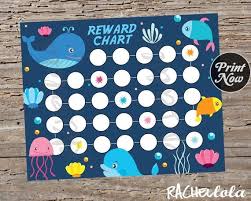 Ocean Animals Reward Chart For Kids Printable Instant Digital Etsy Reward Chart Kids Reward Chart Charts For Kids