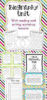 A Biography Unit Using Reading And Writing Workshop Lessons Many Graphic Organizers Posters A Writing Workshop Teaching Reading Strategies 3rd Grade Reading