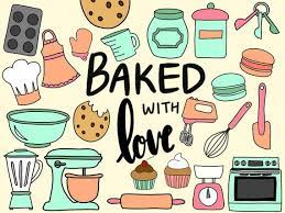 Baking Cooking Clipart Clip Art Cute Doodles Vector Etsy Cooking Clipart Cute Doodles Doodles