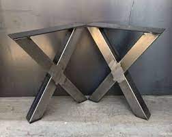 2x2 x shape steel leg set of 2 metal table leg industrial table leg x shape bench leg x shape cof metal table legs industrial table legs coffee table legs