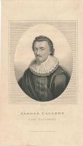 George Calvert Lord Baltimore Original Antique 1807 Engraved Portrait Print History Family Roots Calvert