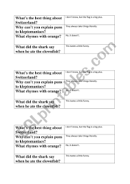 Or do you just want to prank your friend? Jokes Puzzle Esl Worksheet By Lenkaw