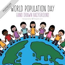 Background Of World Population Day With People Vector Free