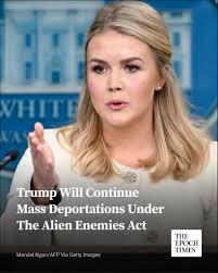 Americans can absolutely expect to see the continuation of the mass  deportation campaign,” Leavitt said during a briefing at the White House