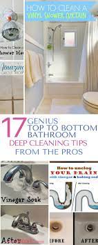 17 Genius Bathroom Deep Cleaning Tips From The Pros Bathroom Cleaning Hacks Bathroom Cleaning Cleaning Hacks