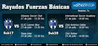 Hoy Las Fuerzas Basicas Del Club De Futbol Monterrey Participan En La Houston International Cup A Las 15 30hrs Rayados Sub 17 Fuerza Club America Houston