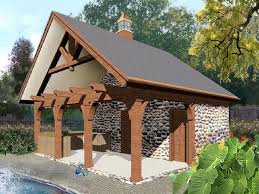 006p 0025 Pool House With Storage Pool House Plans Pool House Pool Houses