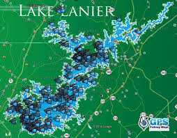 Lake Lanier Fishing Spots Map Gps Fishing Spots For Bass